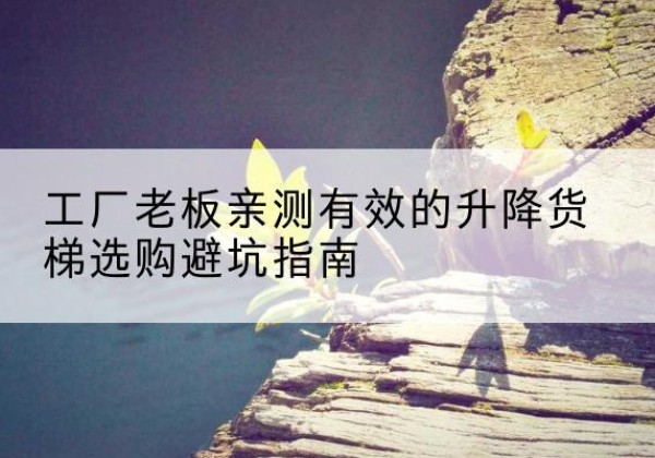 海棠升降货梯怎么选-工厂老板亲测有效的升降货梯选购避坑指南